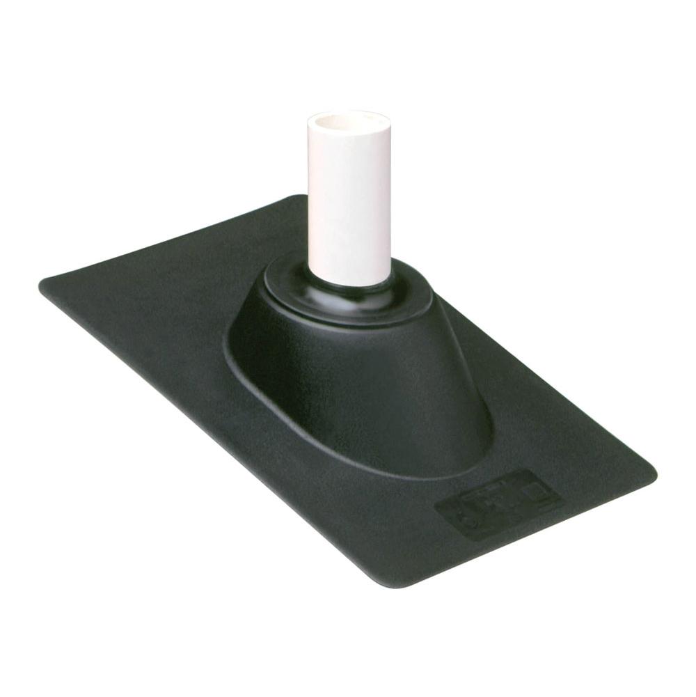 IPS Roofing Products Hard Plastic Base Roof Flashings for 1 1/4'' or 1 1/2'' Vent Pipe